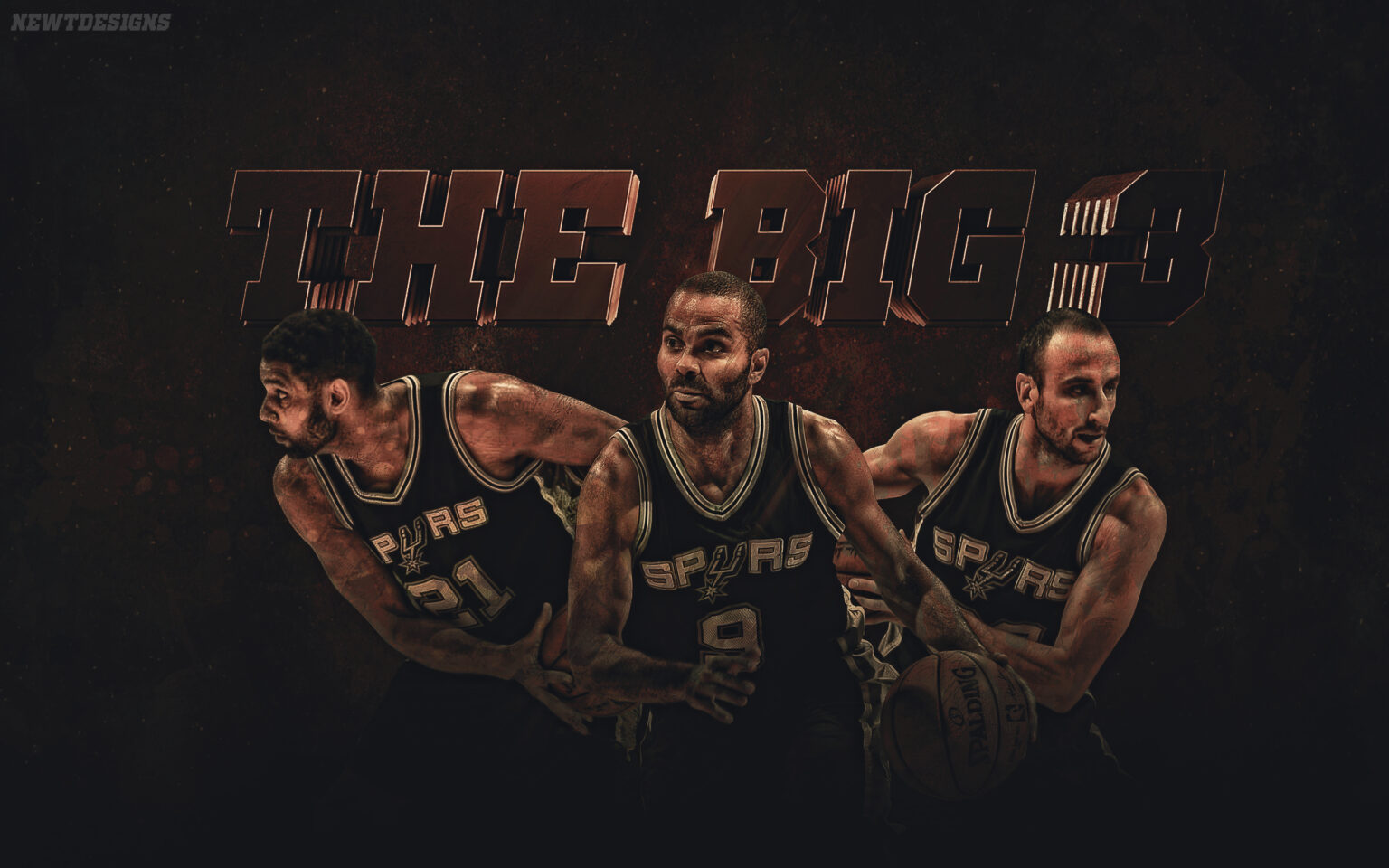 The Big Three was a trio of NBA players for the San Antonio Spurs from 2002 to 2016, which consisted of Tim Duncan, Tony Parker, and Manu Ginóbili. They would win four NBA championships (2003, 2005, 2007, 2014) during that time-span.