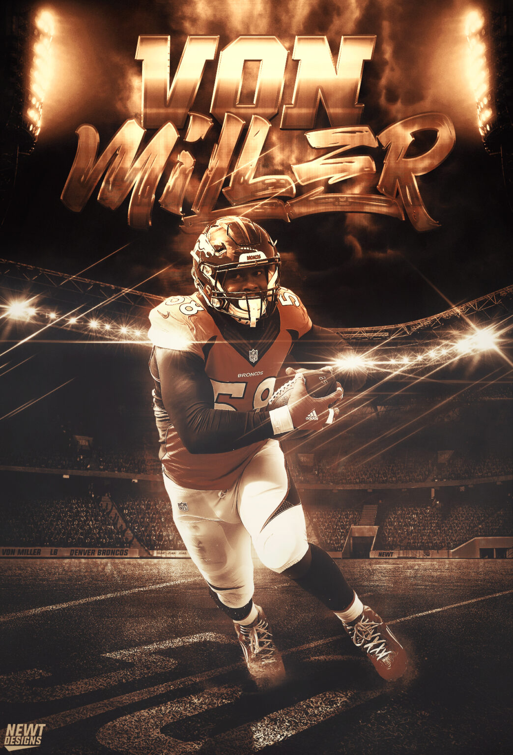 Von Miller signed a new 6 year, 114.5 million contract with the Denver Broncos